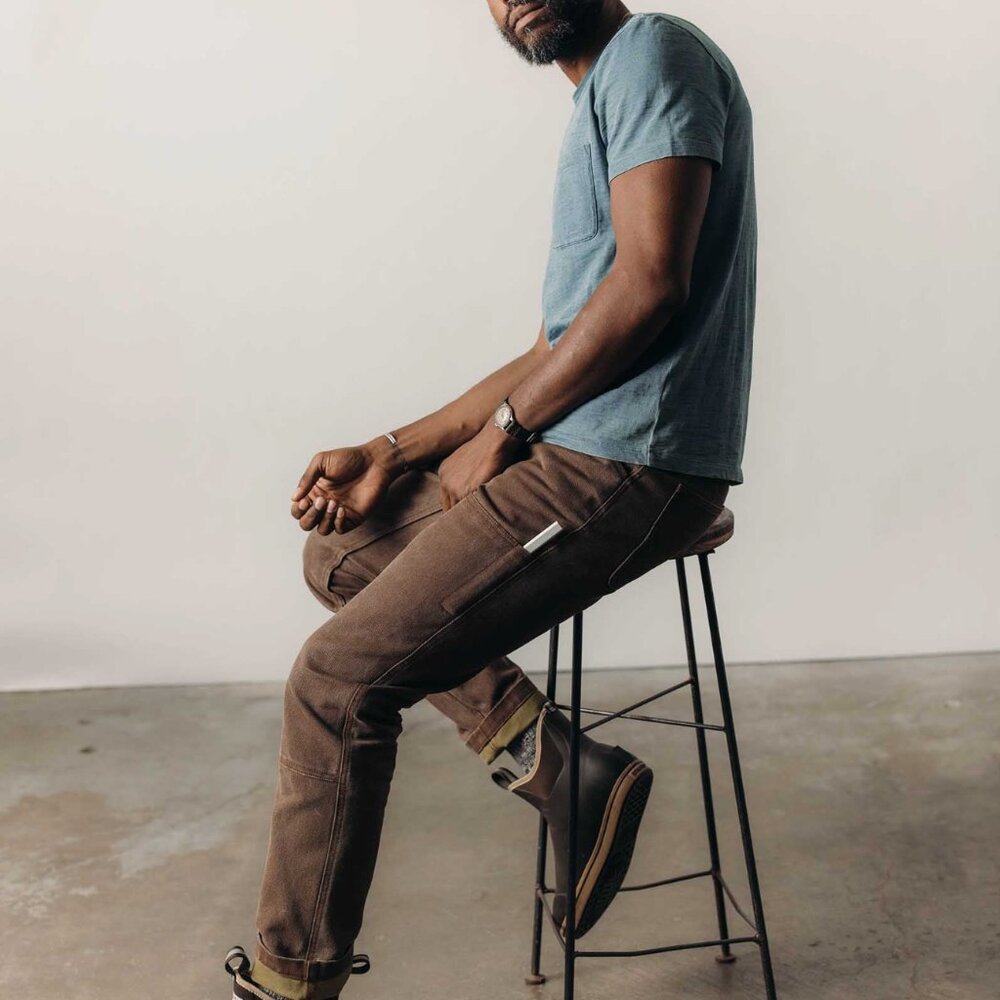 Taylor Stitch Men’s Canvas Chore Pant Brown